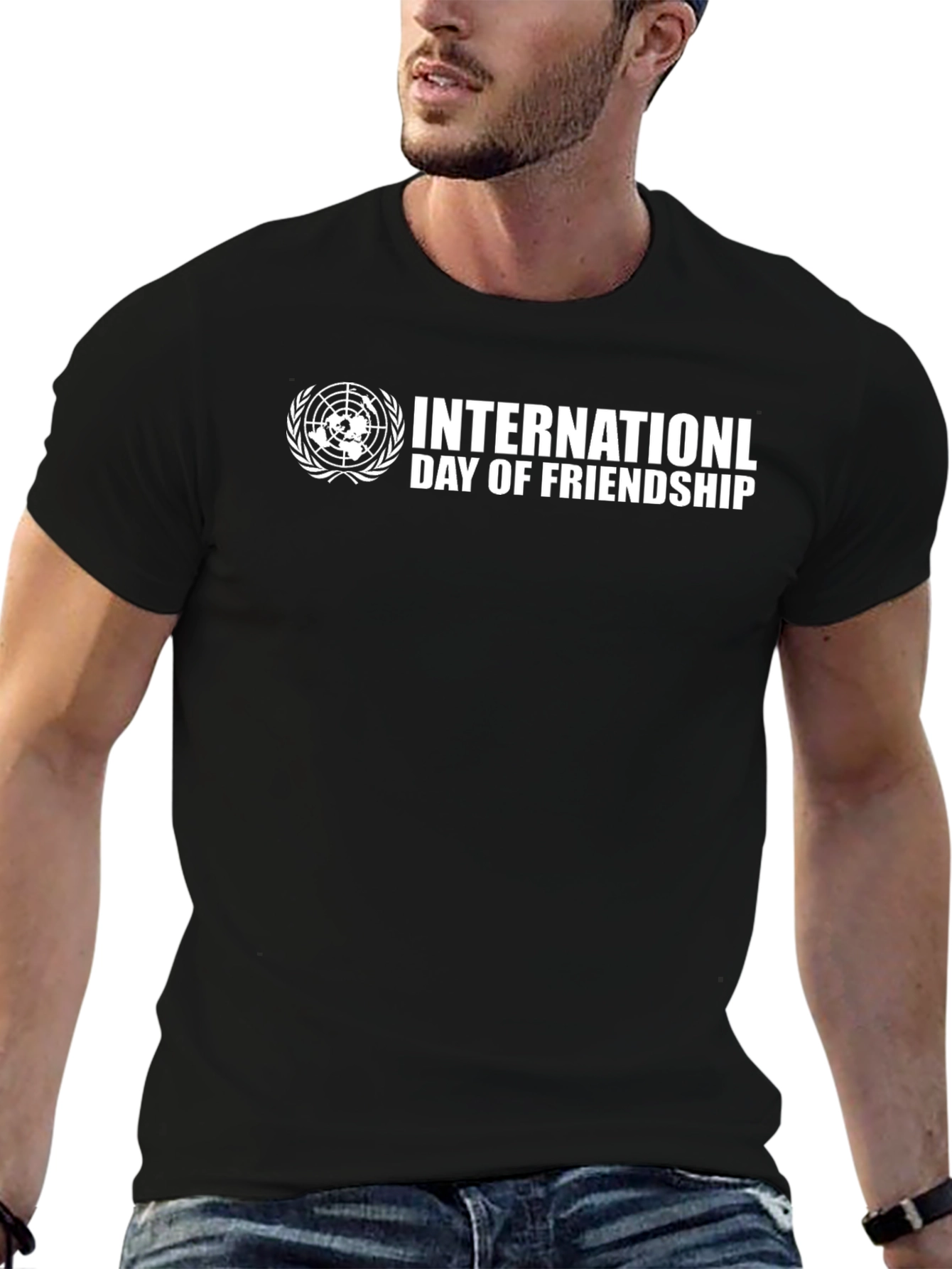 International Friendship Day Black T-Shirt