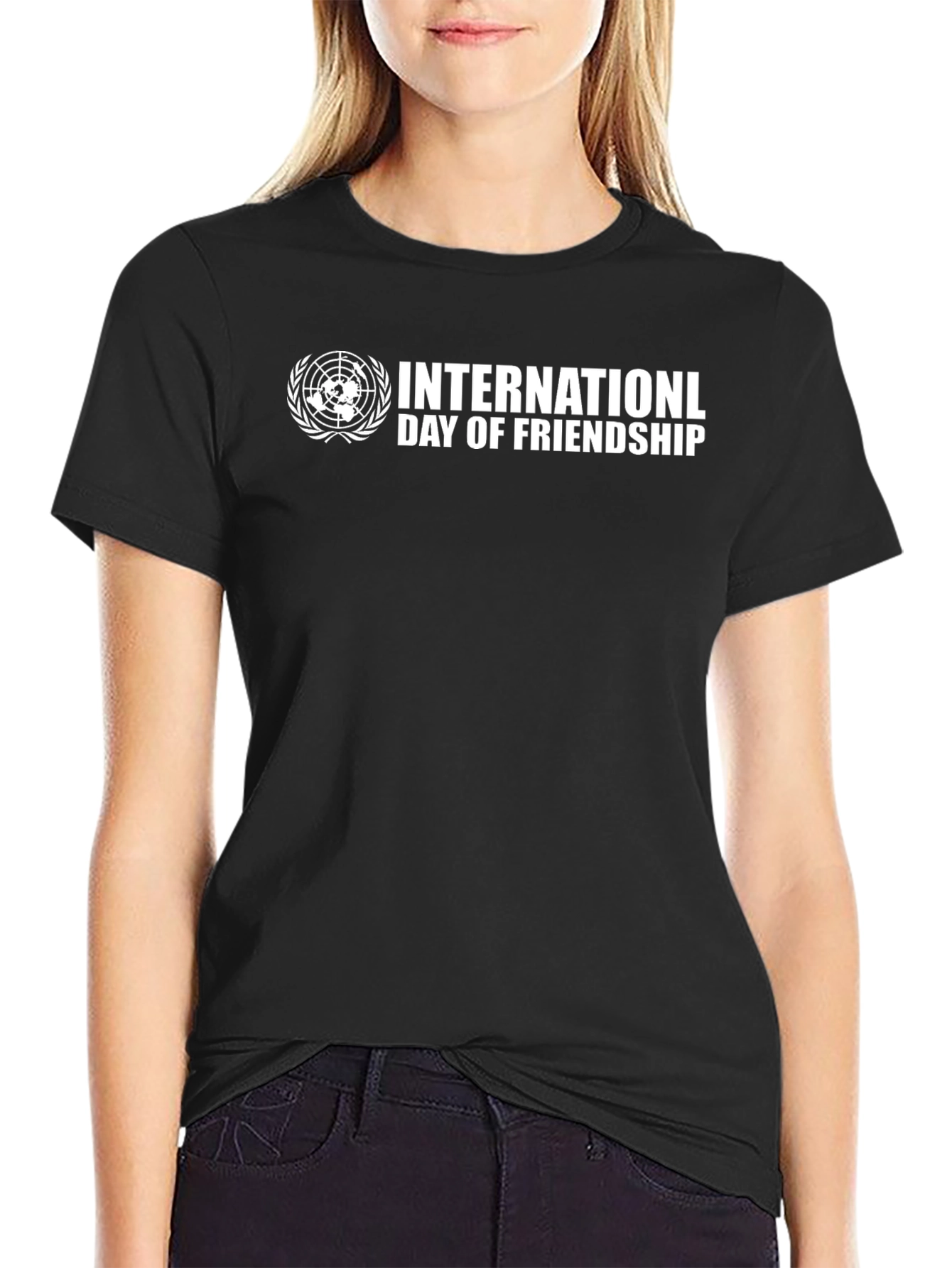 International Friendship Day Black T-Shirt