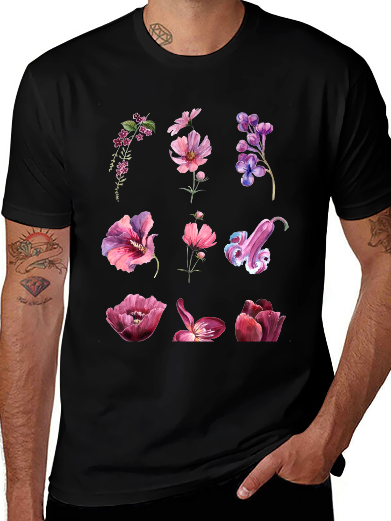 Floral Print T-Shirt - Nature Inspired Design