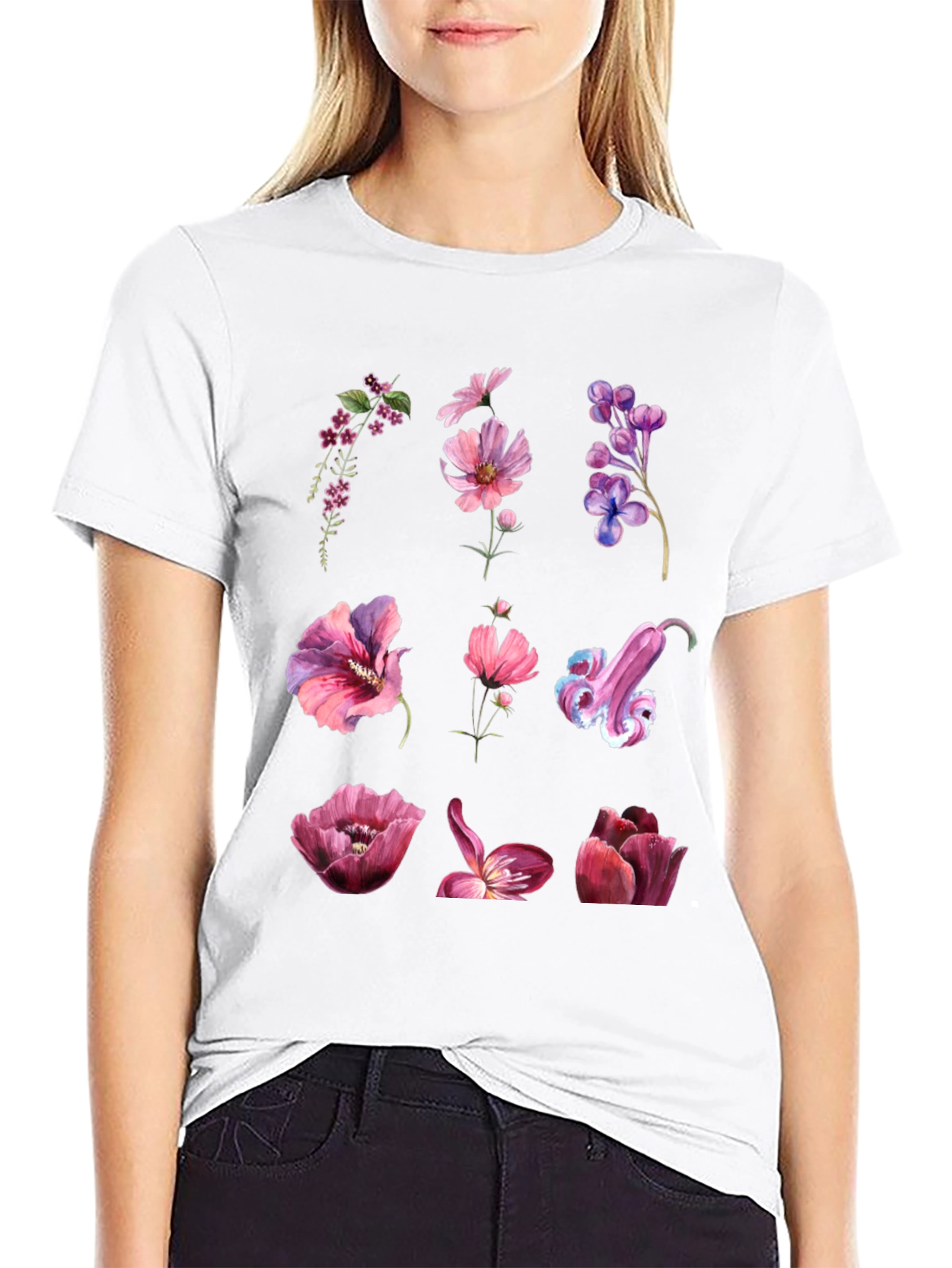 Floral Print T-Shirt - Nature Inspired Design