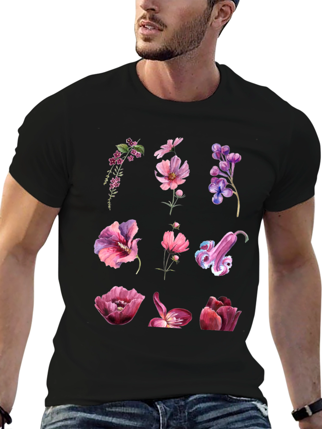 Floral Print T-Shirt - Nature Inspired Design