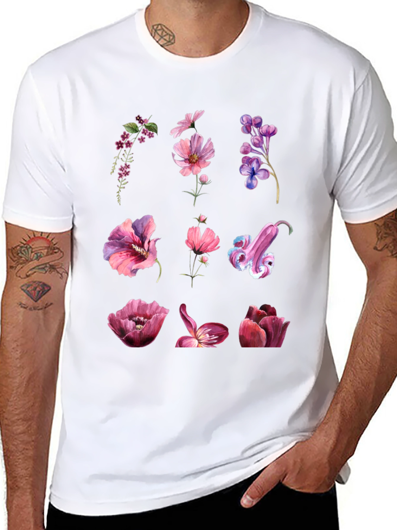 Floral Print T-Shirt - Nature Inspired Design
