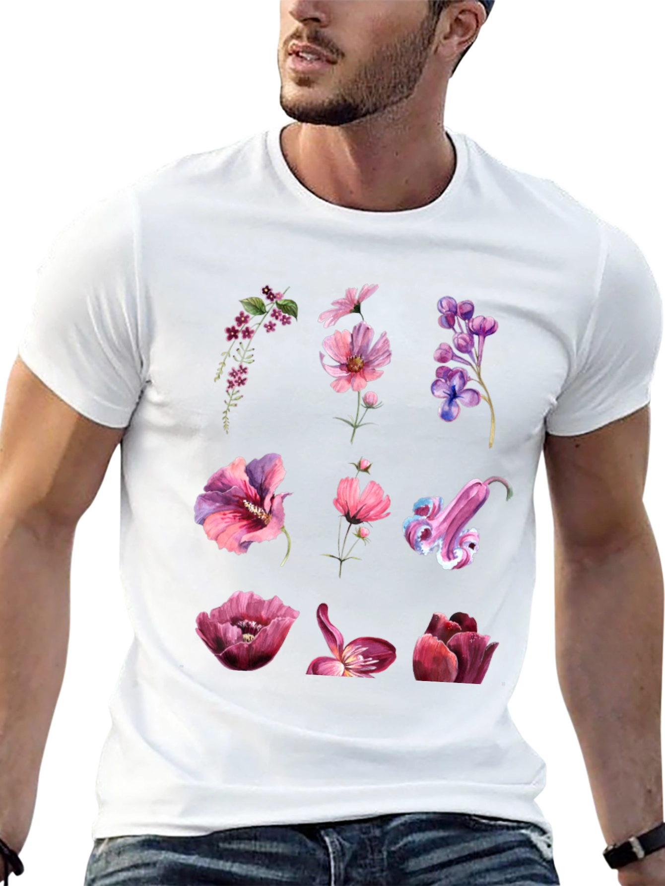 Floral Print T-Shirt - Nature Inspired Design