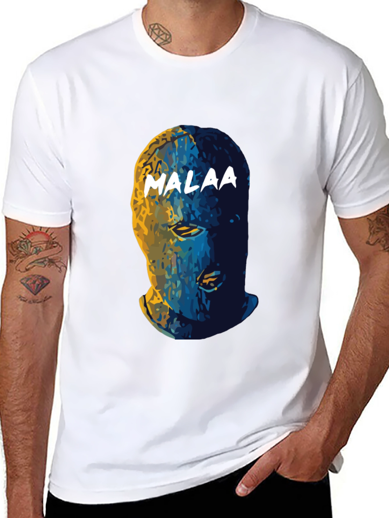 Malaa Mask Graphic Tee - Mens Black T-Shirt