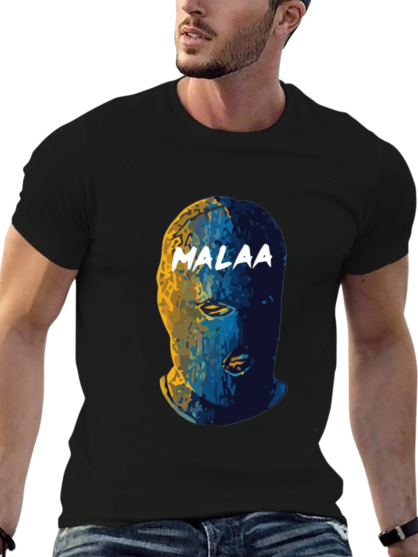 Malaa Mask Graphic Tee - Mens Black T-Shirt