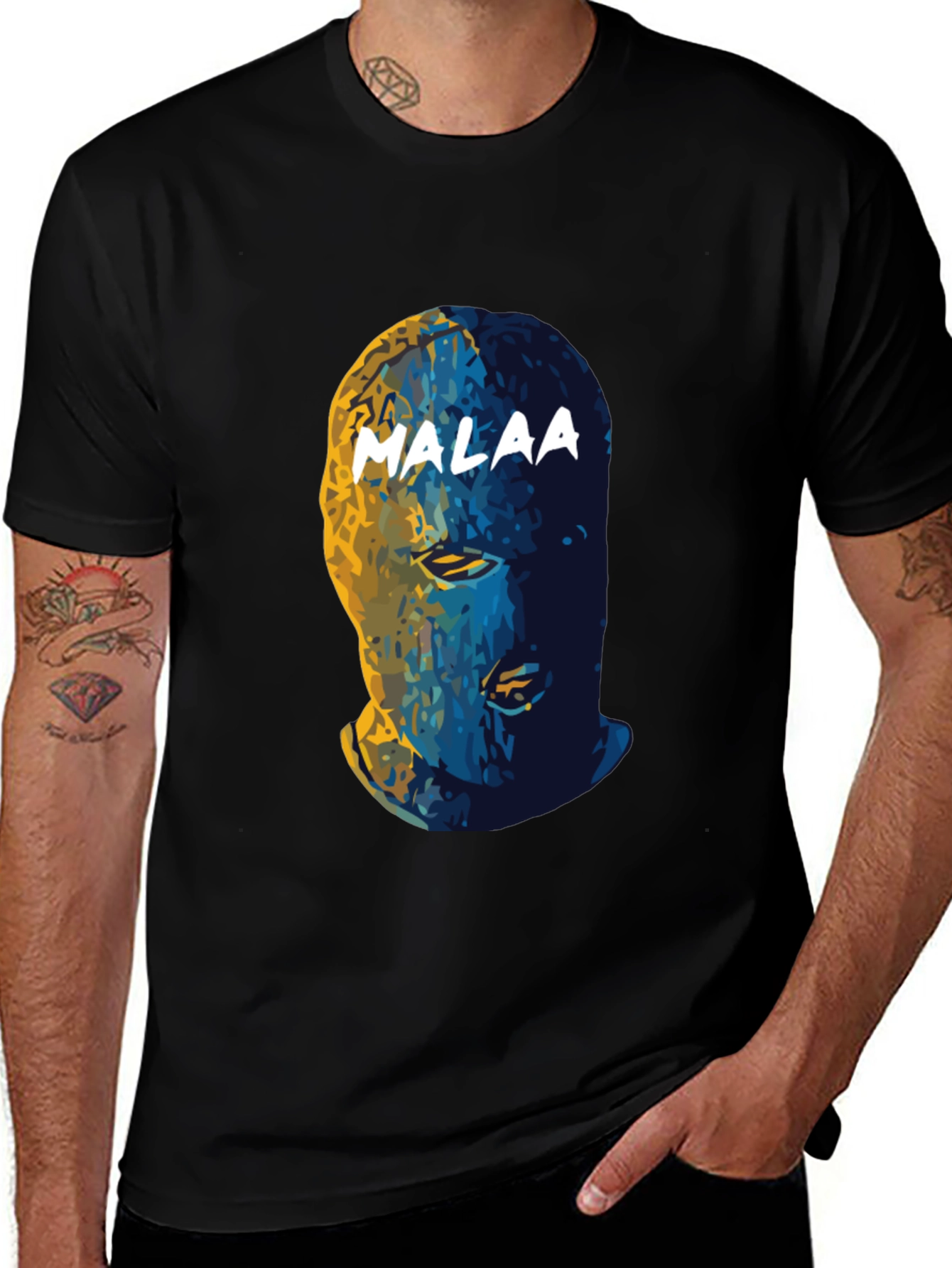 Malaa Mask Graphic Tee - Mens Black T-Shirt