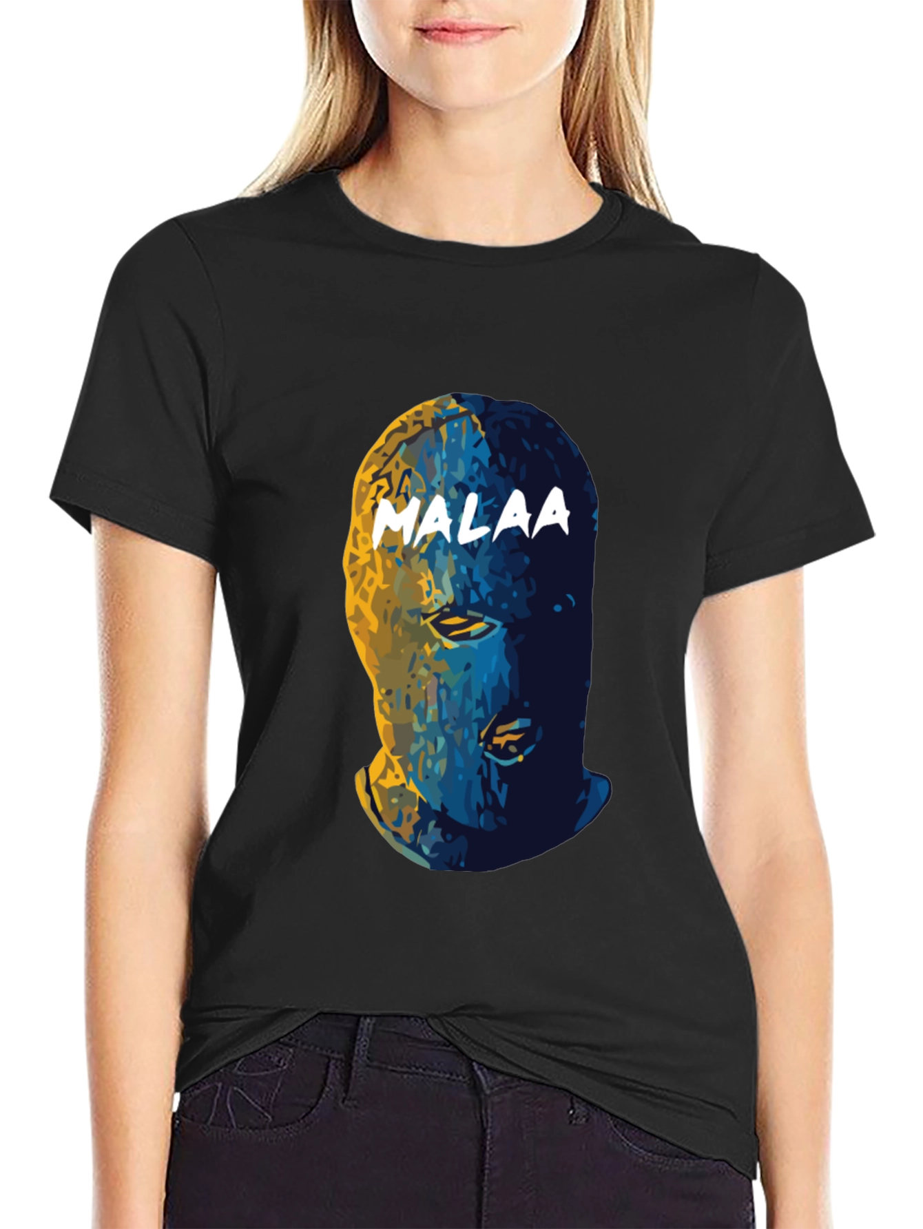Malaa Mask Graphic Tee - Mens Black T-Shirt