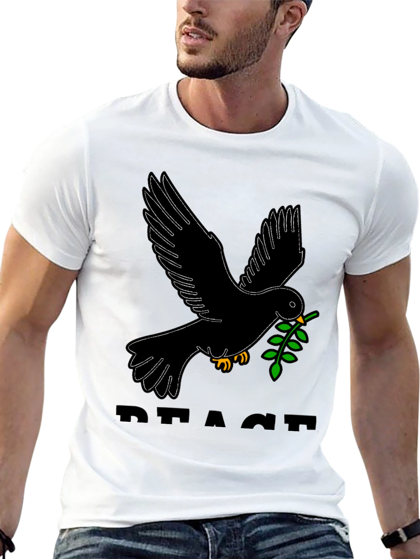 Peace Dove Graphic Tee - Black