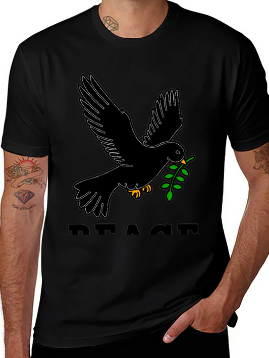 Peace Dove Graphic Tee - Black