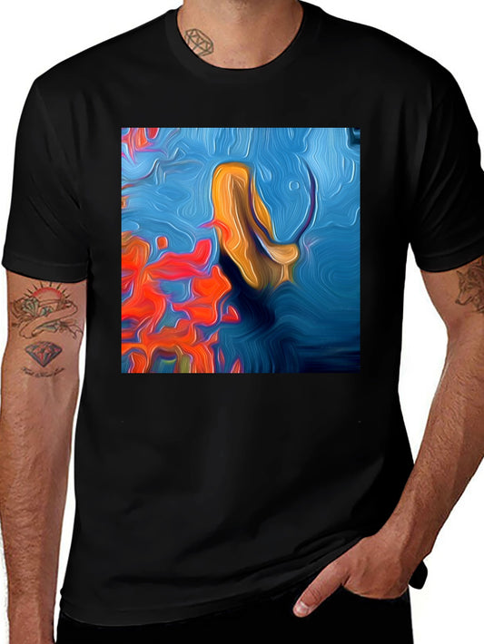 Abstract Ocean Art T-Shirt - Modern Graphic Tee