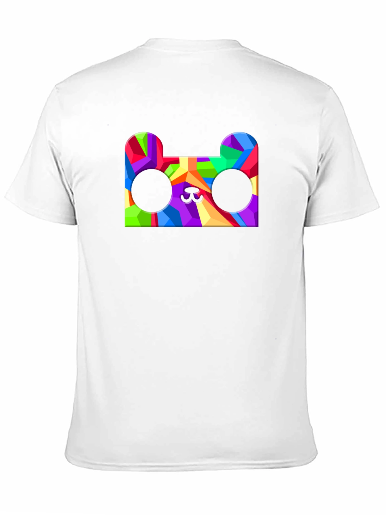 Geometric Bear Head Graphic Tee - Mens Black T-Shirt