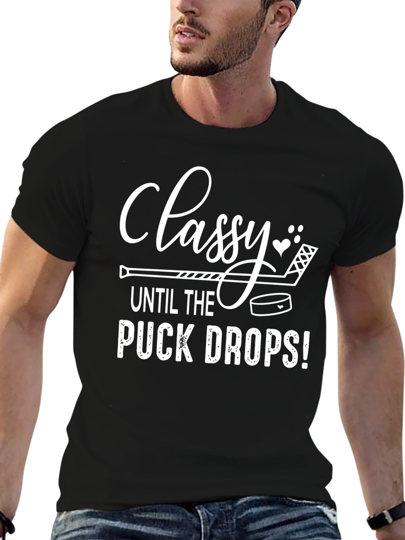 Classy Until The Puck Drops Graphic T-Shirt