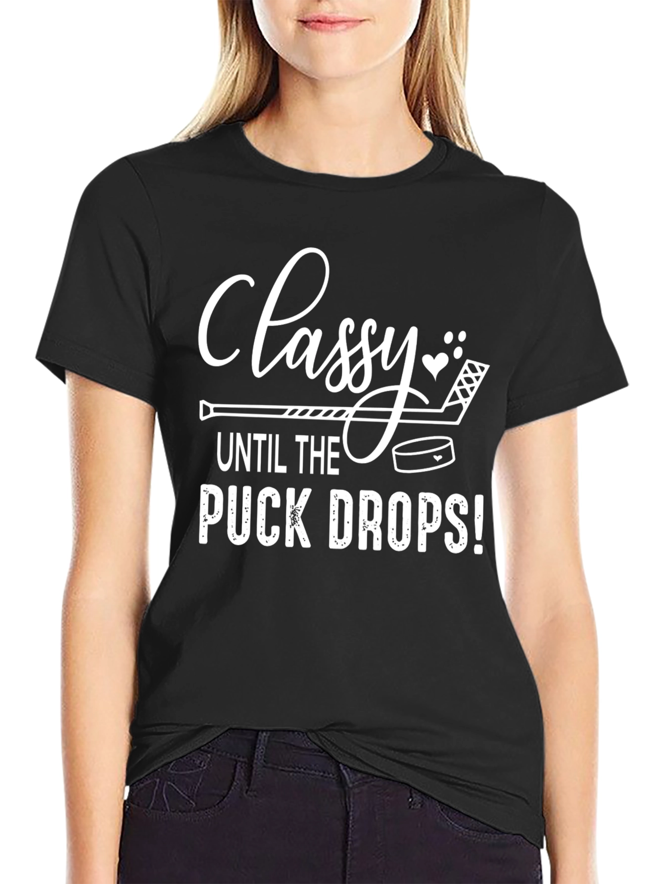 Classy Until The Puck Drops Graphic T-Shirt