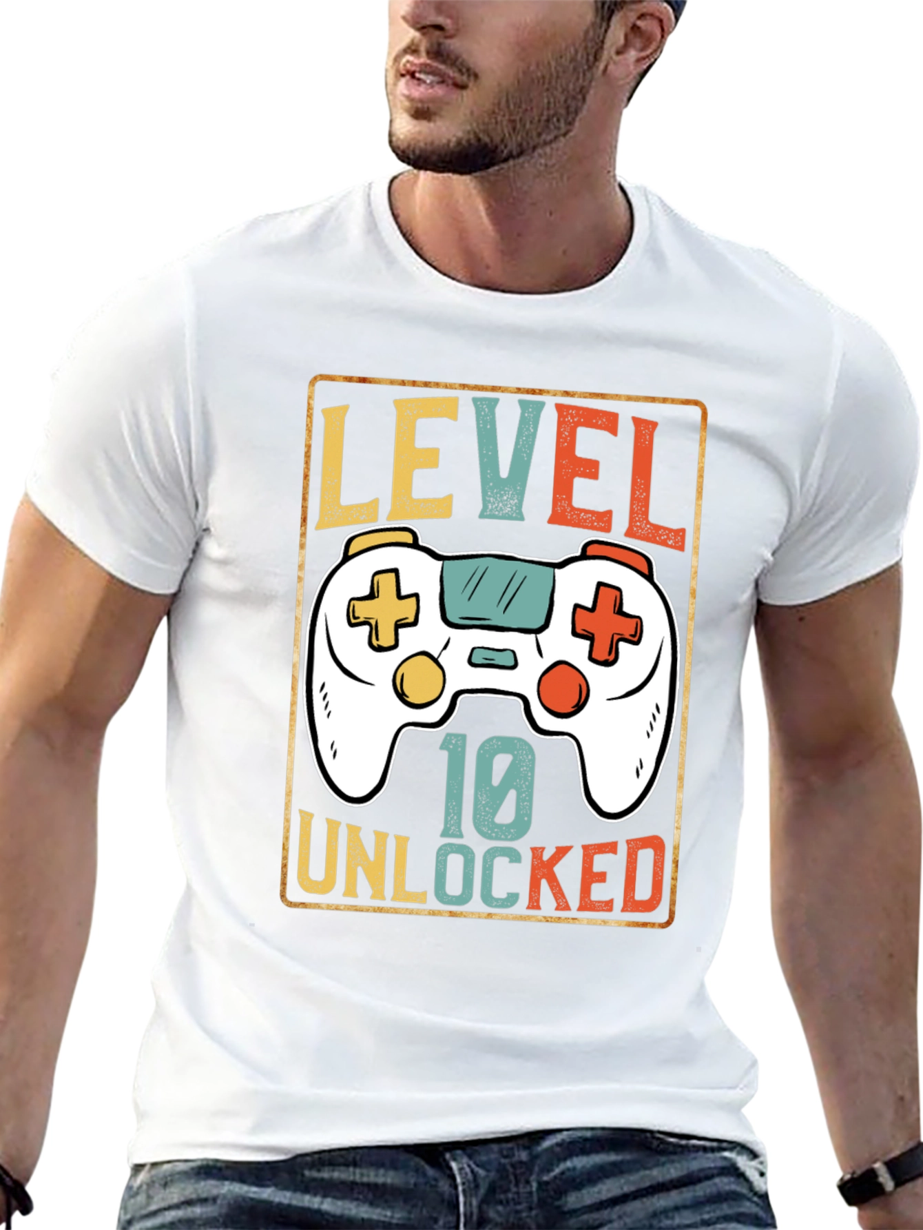 Level 10 Unlocked Gamer T-Shirt - Black