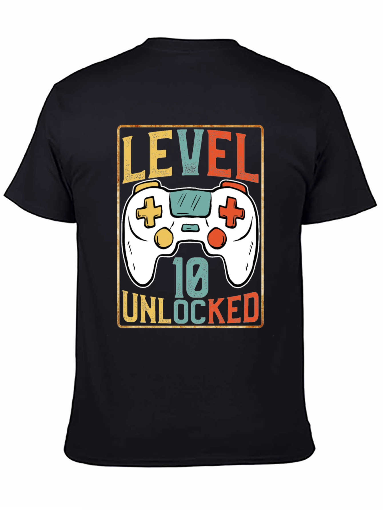 Level 10 Unlocked Gamer T-Shirt - Black