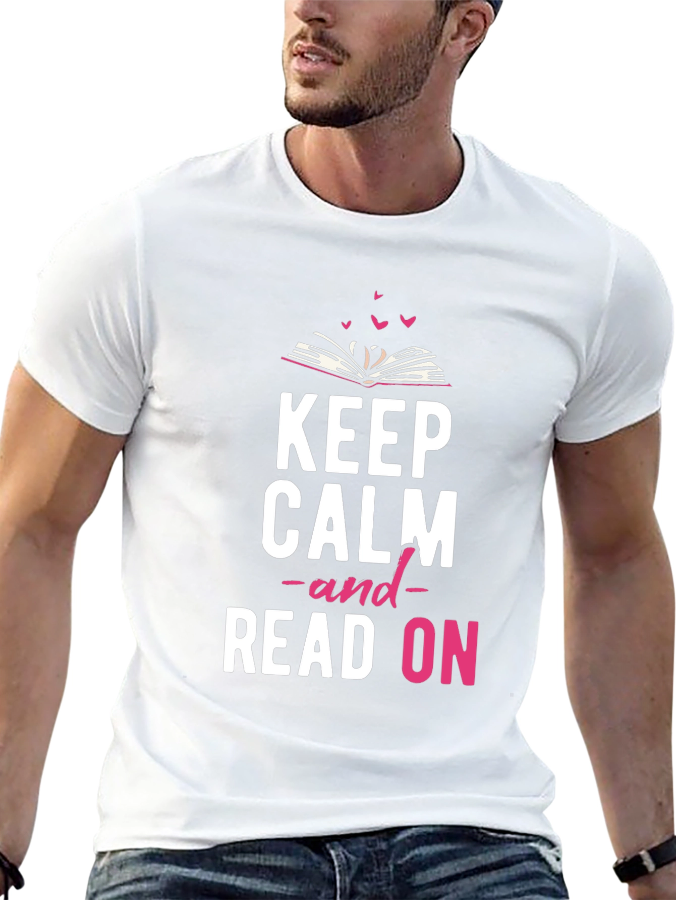 Keep Calm and Read On Black T-Shirt