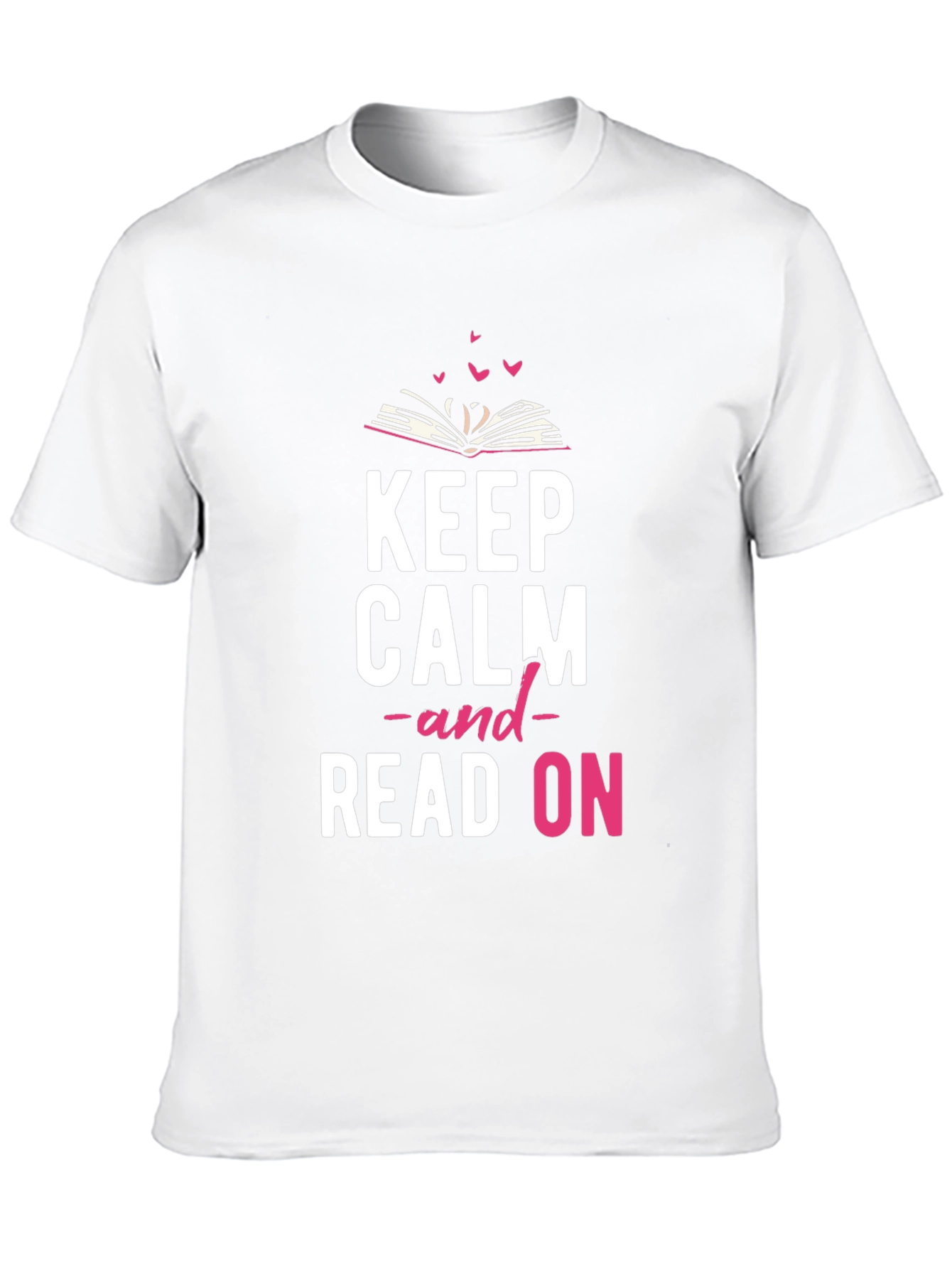 Keep Calm and Read On Black T-Shirt