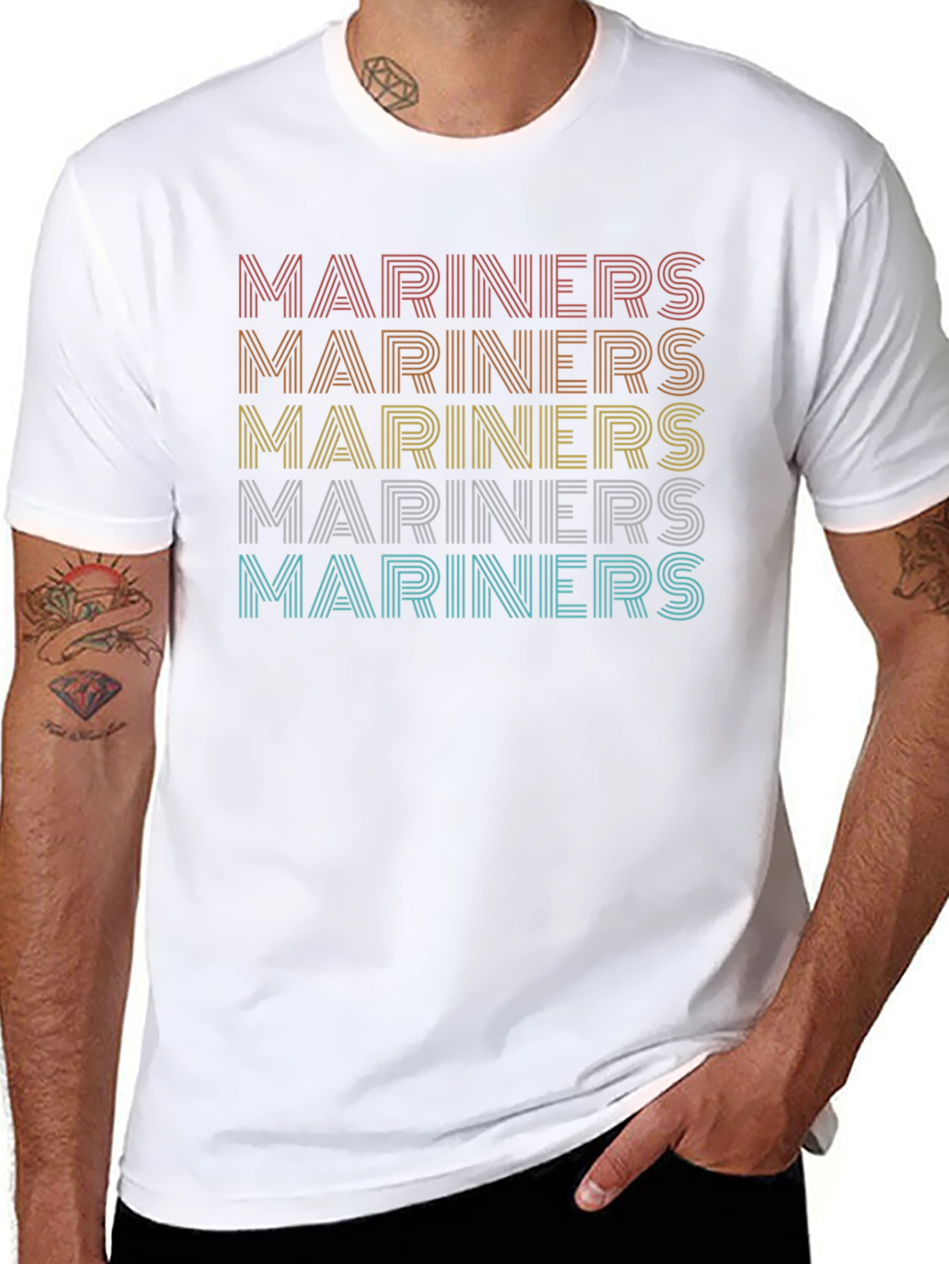 Mariners Retro Style Graphic T-Shirt