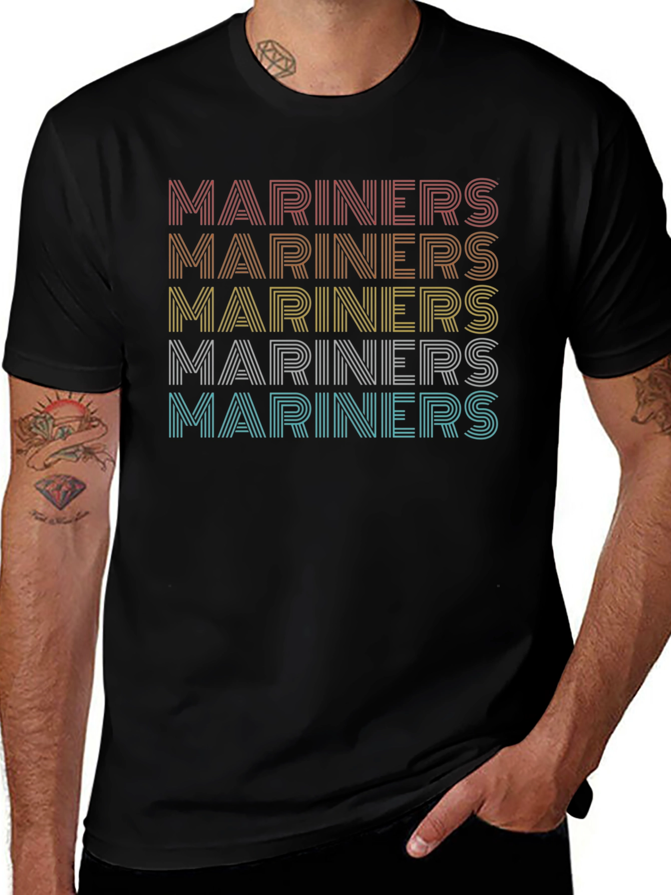 Mariners Retro Style Graphic T-Shirt