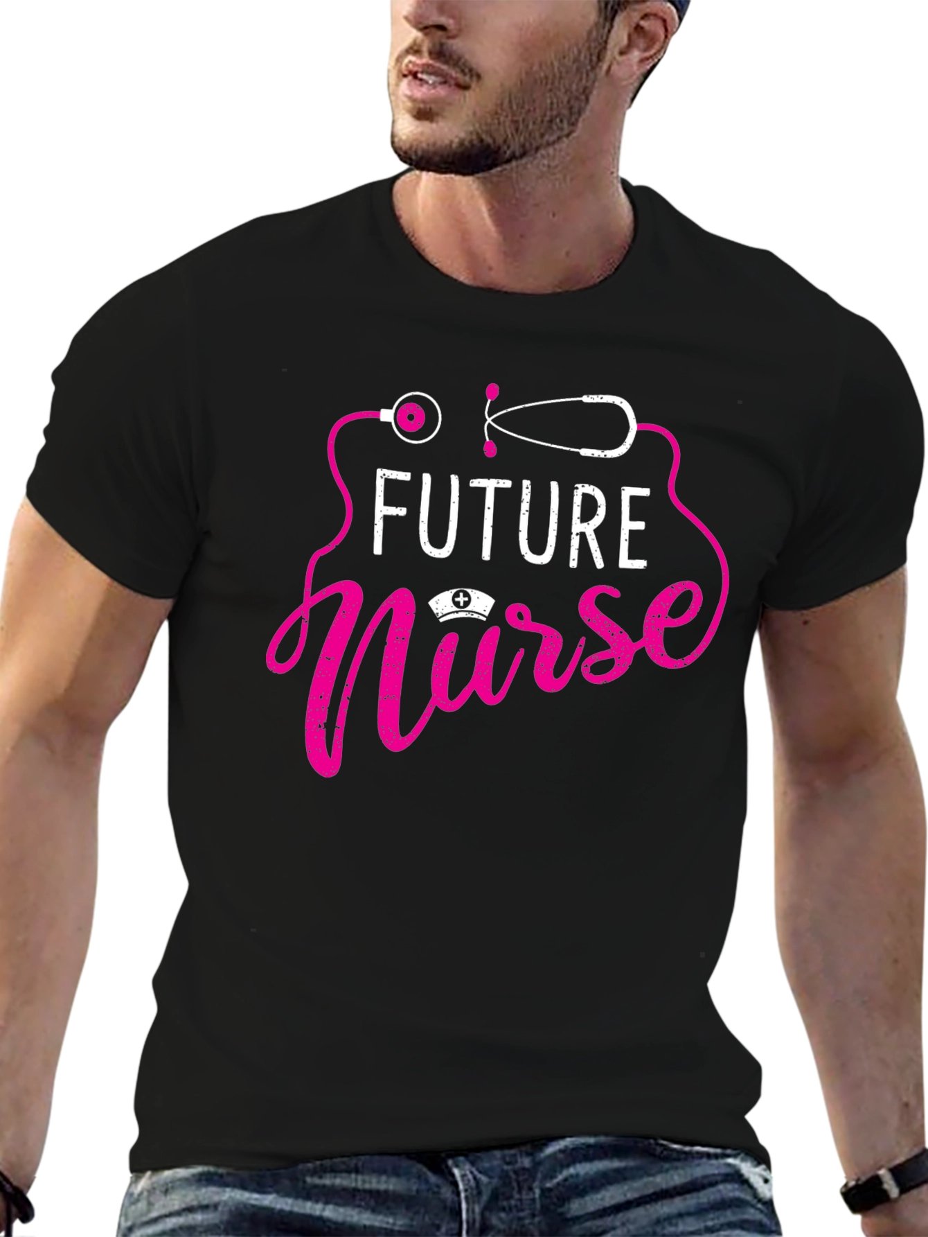 Future Nurse Graphic Tee - Black