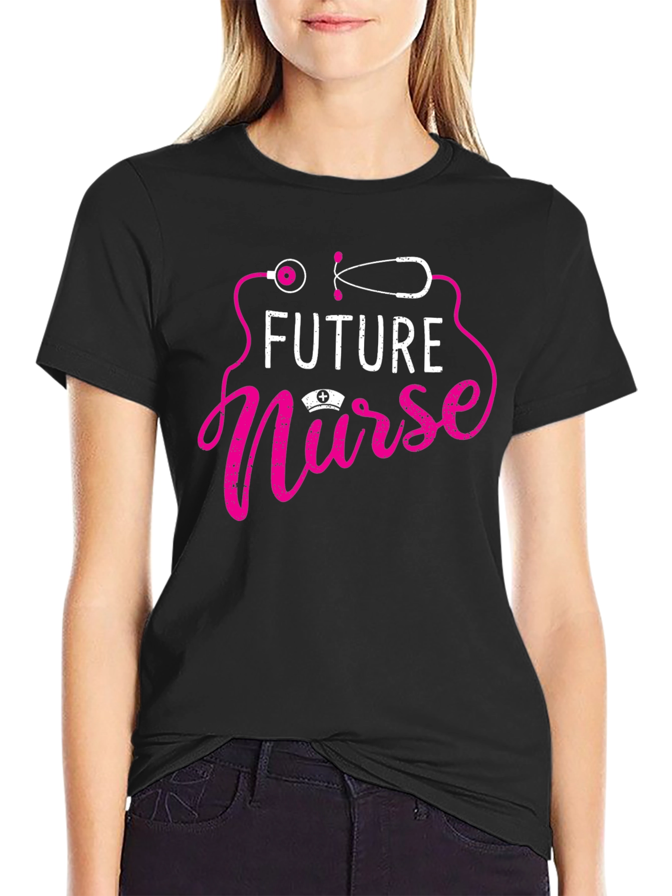 Future Nurse Graphic Tee - Black