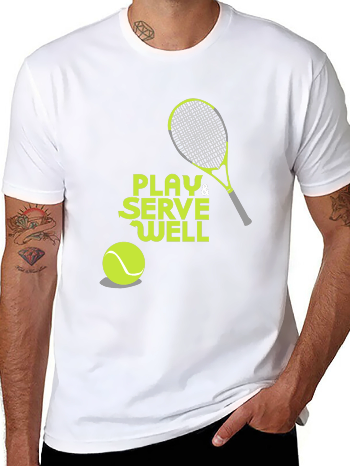 Play & Serve Well Tennis Graphic Tee