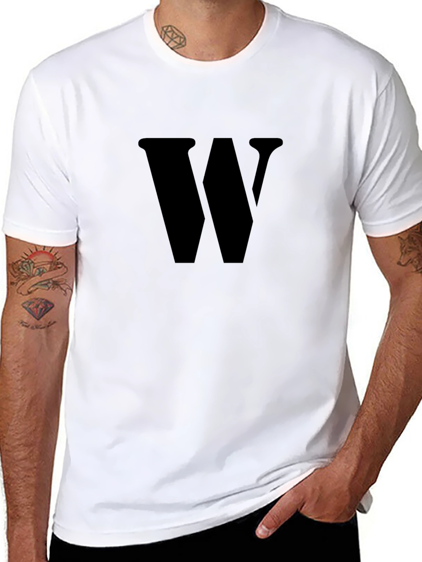 Bold Black W T-Shirt