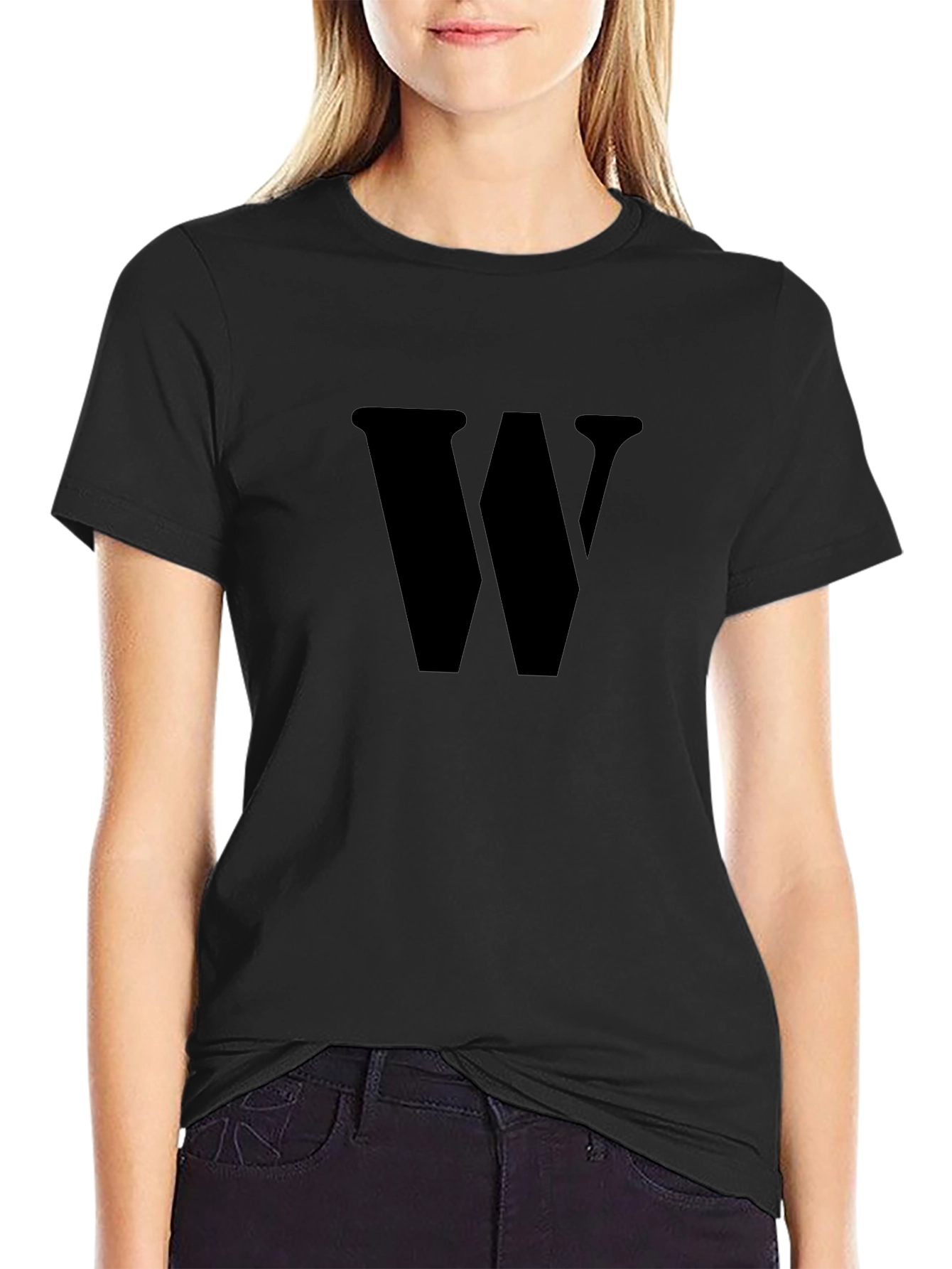 Bold Black W T-Shirt