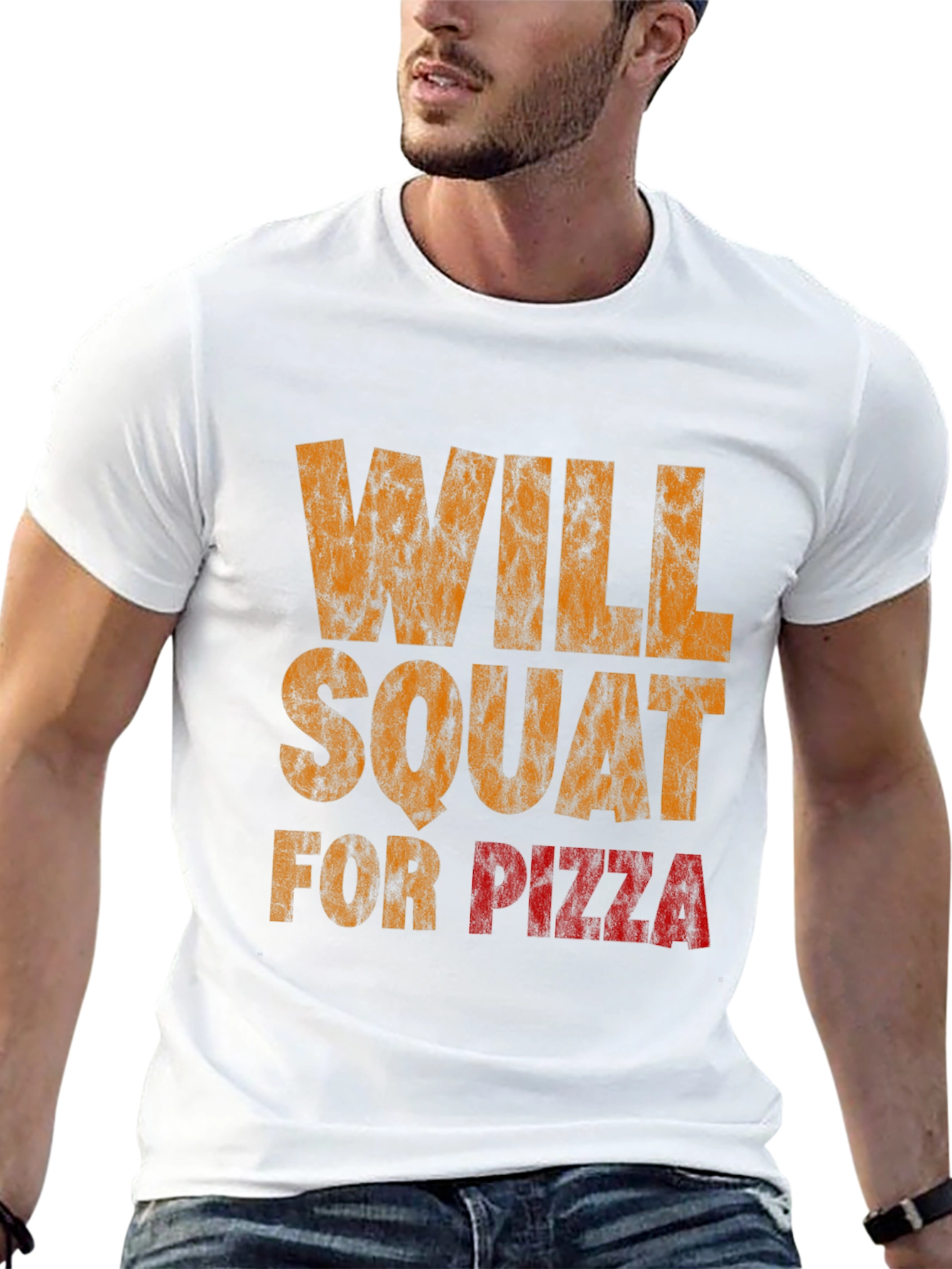 Will Squat For Pizza Graphic T-Shirt