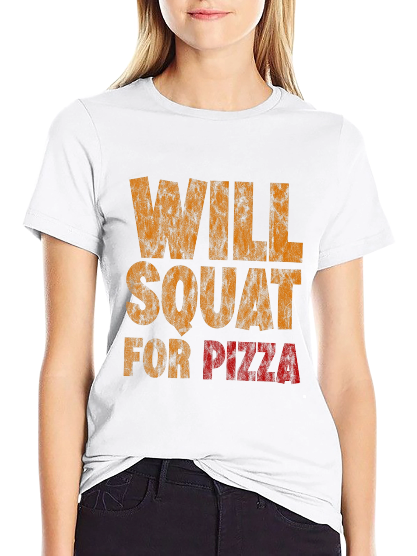 Will Squat For Pizza Graphic T-Shirt