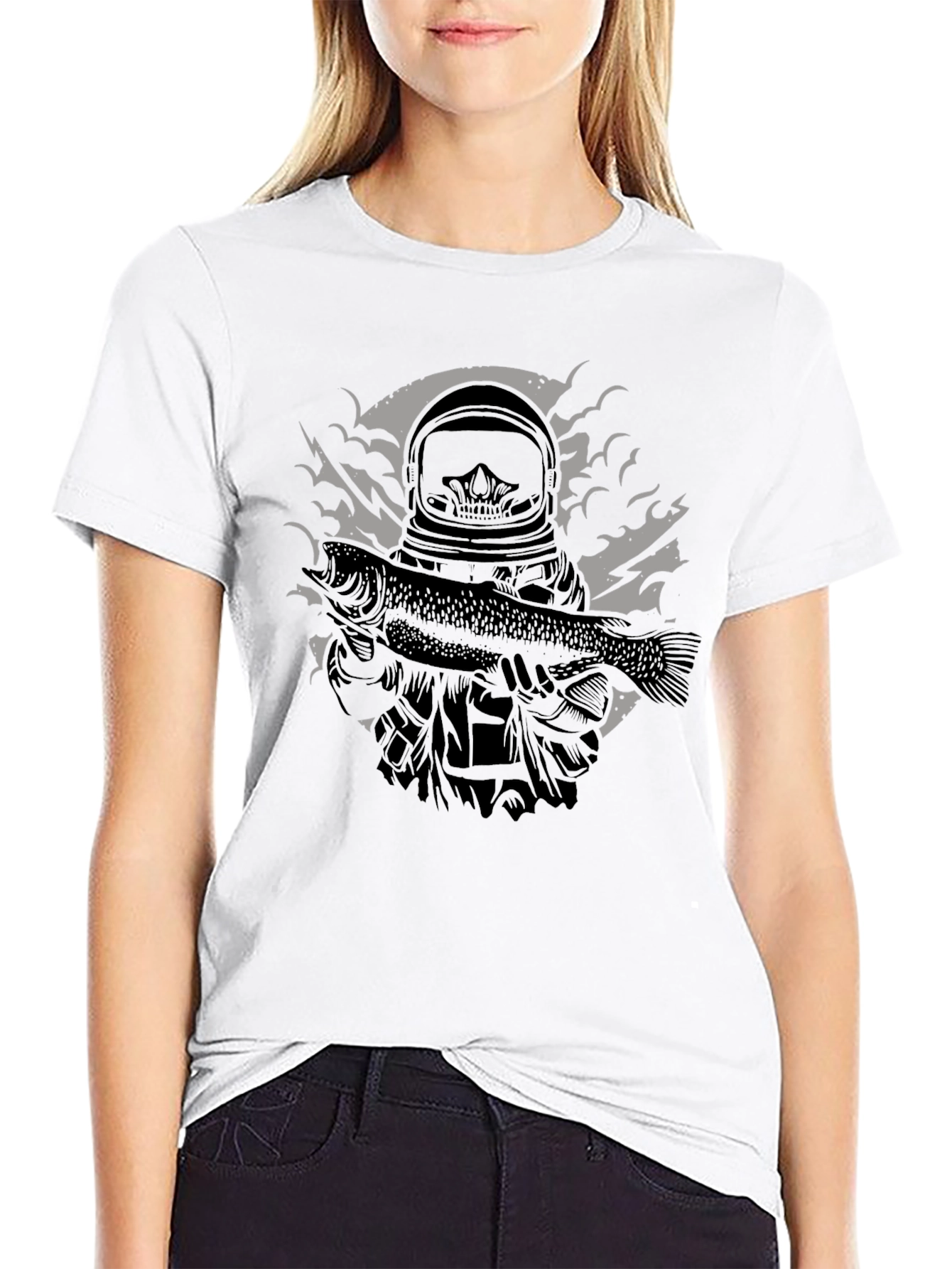 Astronaut Fish Graphic T-Shirt