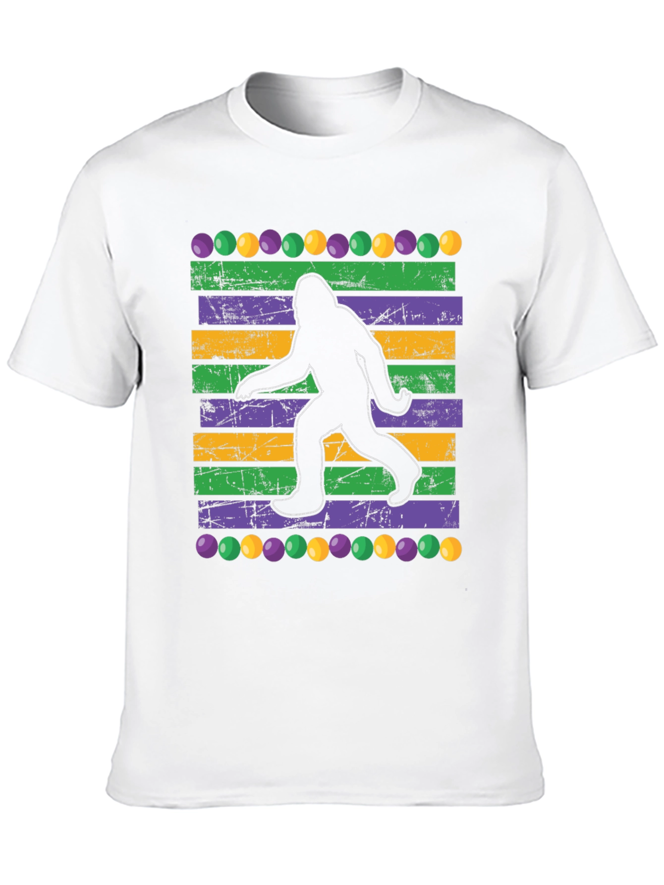 Mardi Gras Bigfoot Tee - Unisex Celebration Shirt