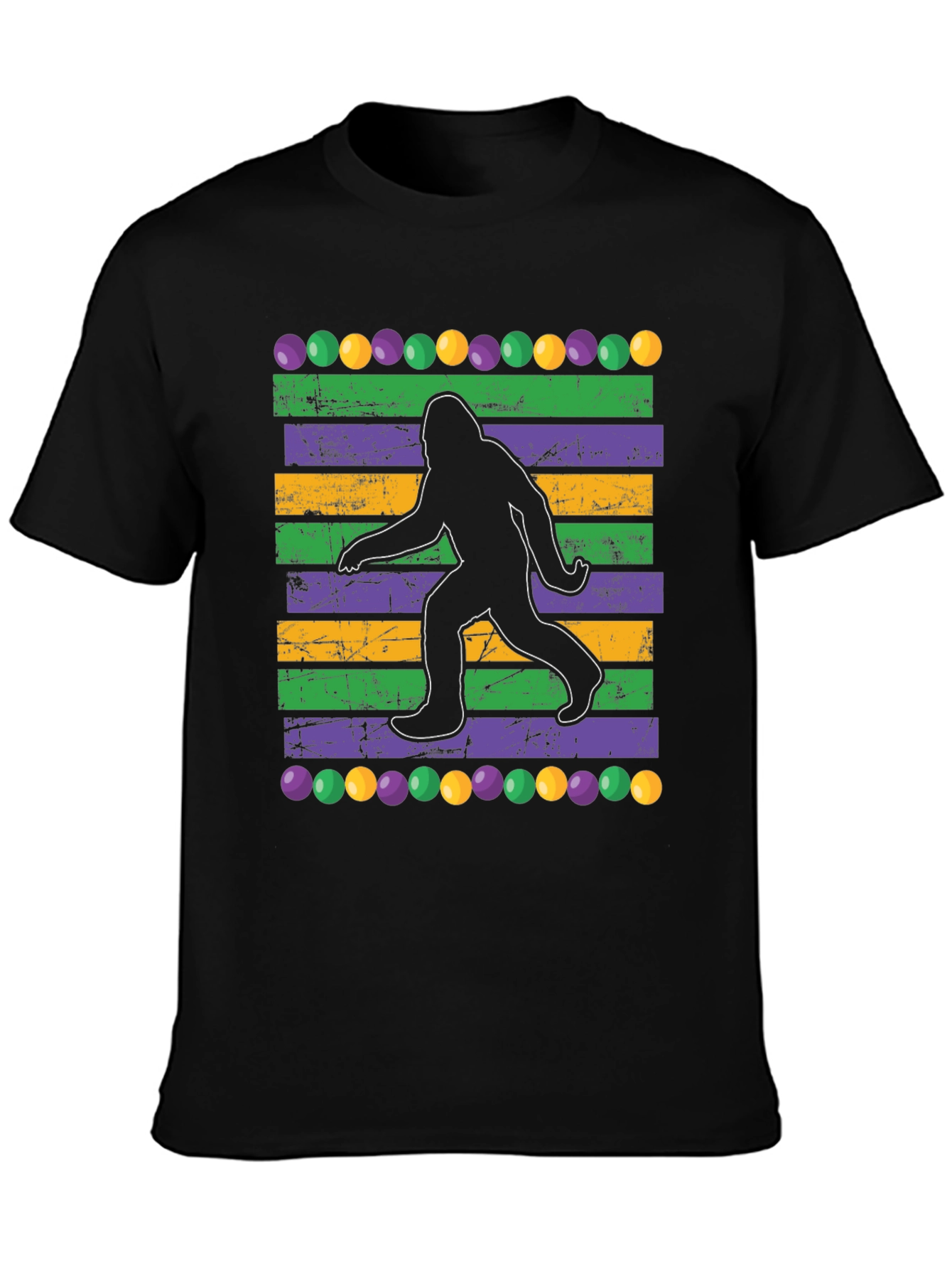 Mardi Gras Bigfoot Tee - Unisex Celebration Shirt