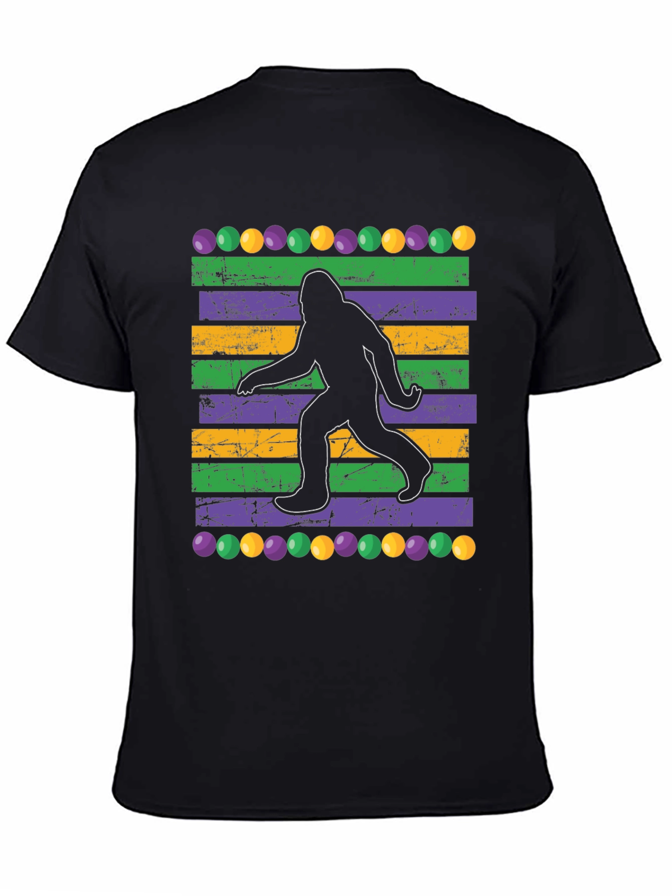 Mardi Gras Bigfoot Tee - Unisex Celebration Shirt