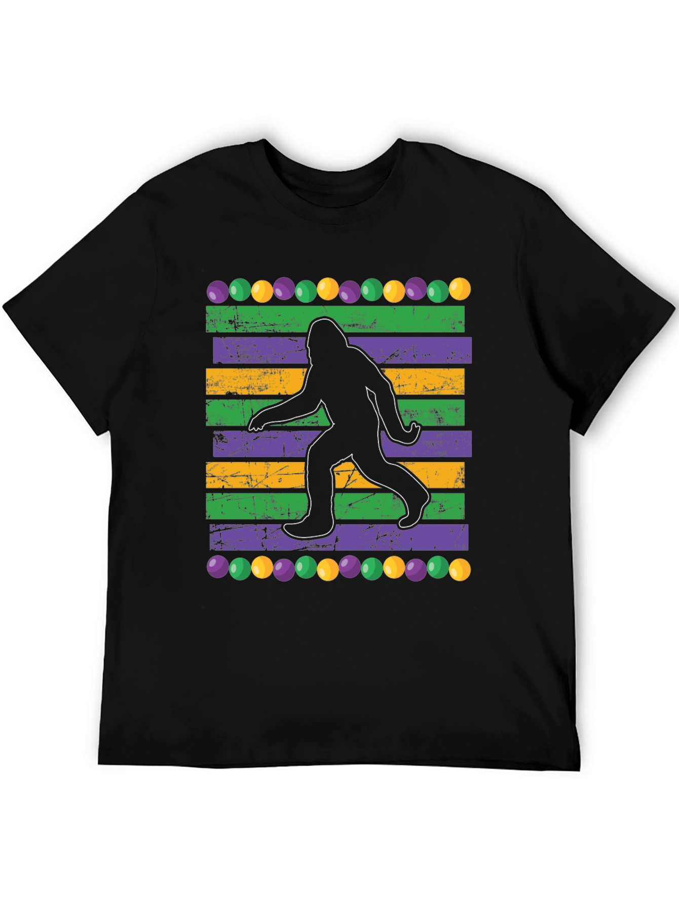 Mardi Gras Bigfoot Tee - Unisex Celebration Shirt