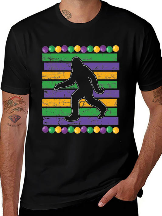 Mardi Gras Bigfoot Tee - Unisex Celebration Shirt