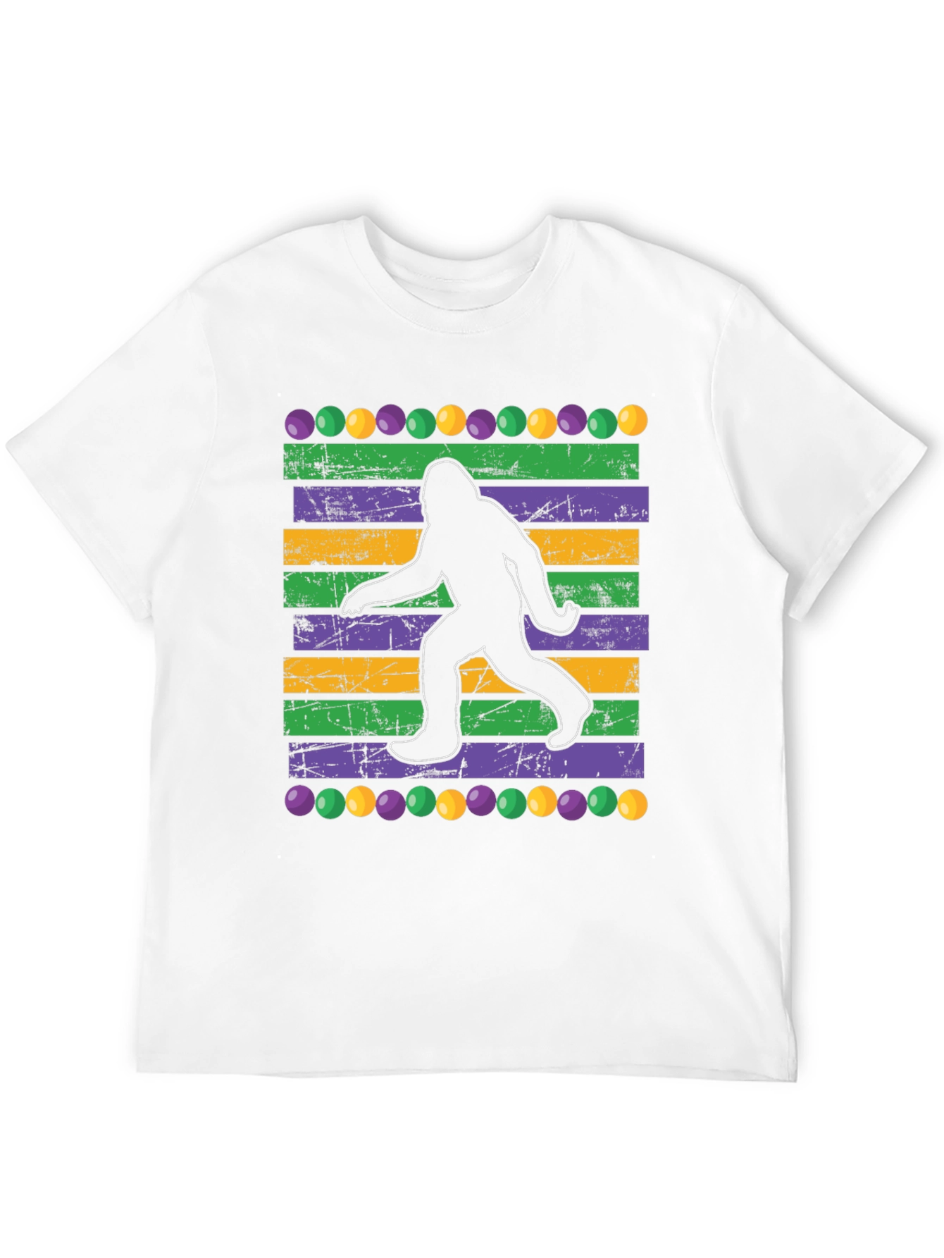 Mardi Gras Bigfoot Tee - Unisex Celebration Shirt