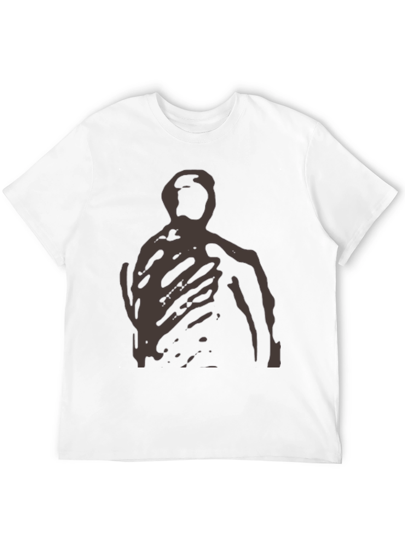 Abstract Figure Black T-Shirt - Modern Art Tee
