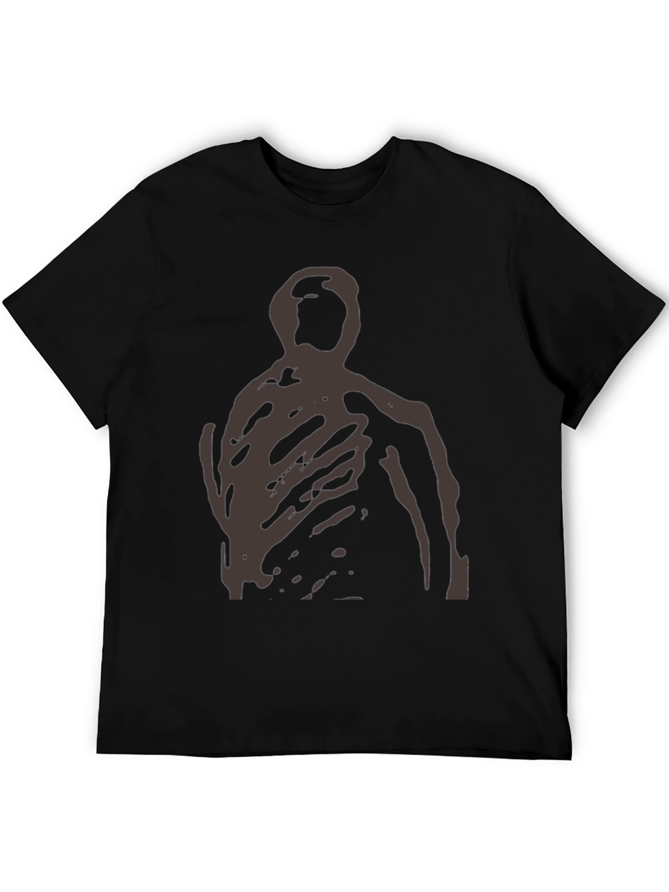 Abstract Figure Black T-Shirt - Modern Art Tee