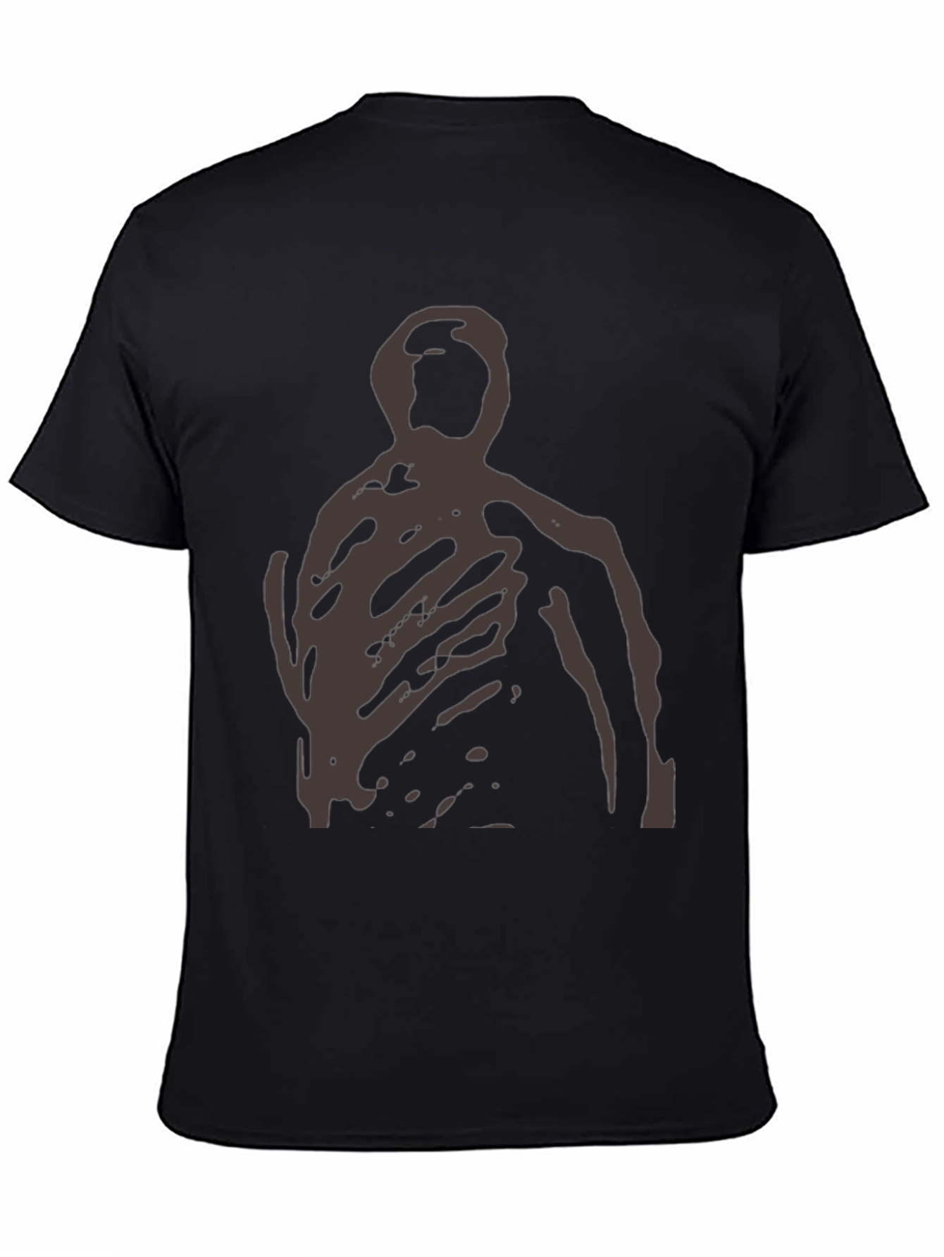 Abstract Figure Black T-Shirt - Modern Art Tee