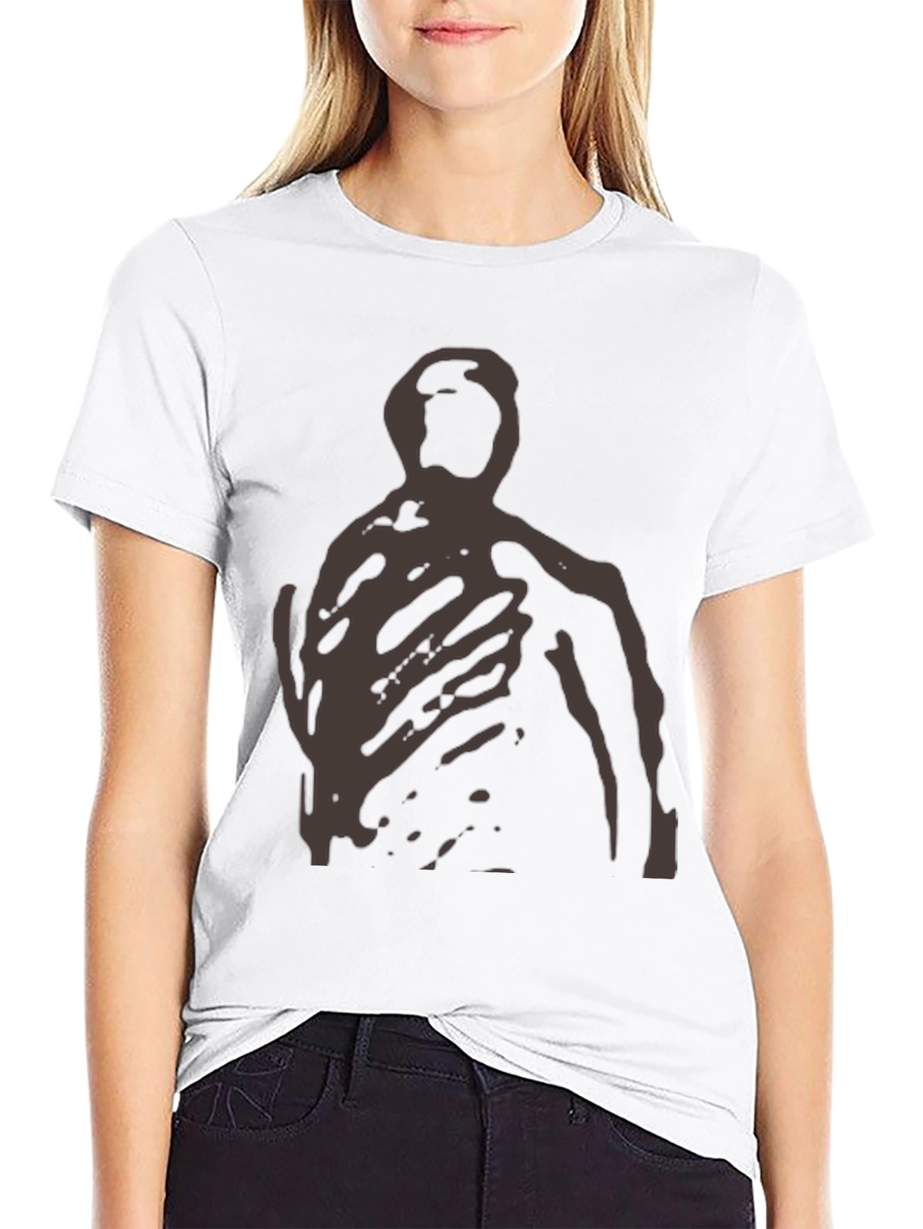 Abstract Figure Black T-Shirt - Modern Art Tee