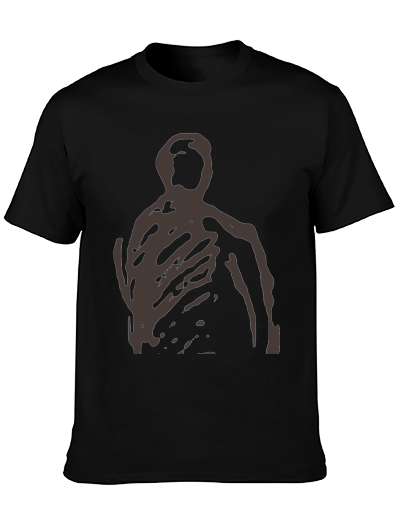 Abstract Figure Black T-Shirt - Modern Art Tee