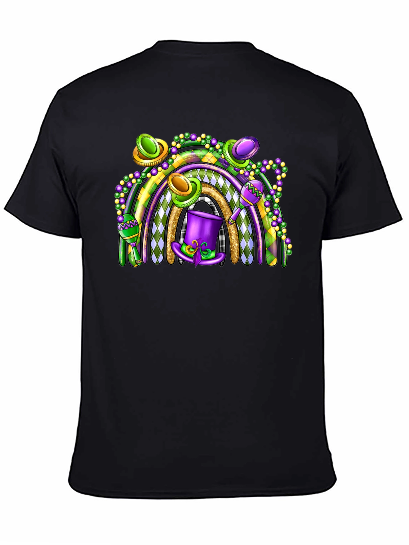 Mardi Gras Rainbow Graphic Tee