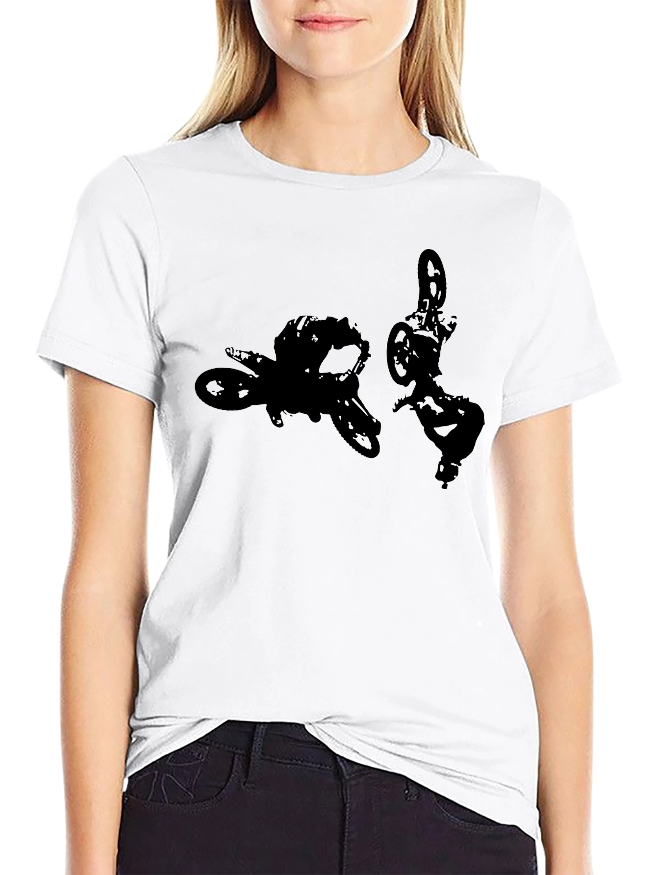 Motocross Silhouette Black T-Shirt