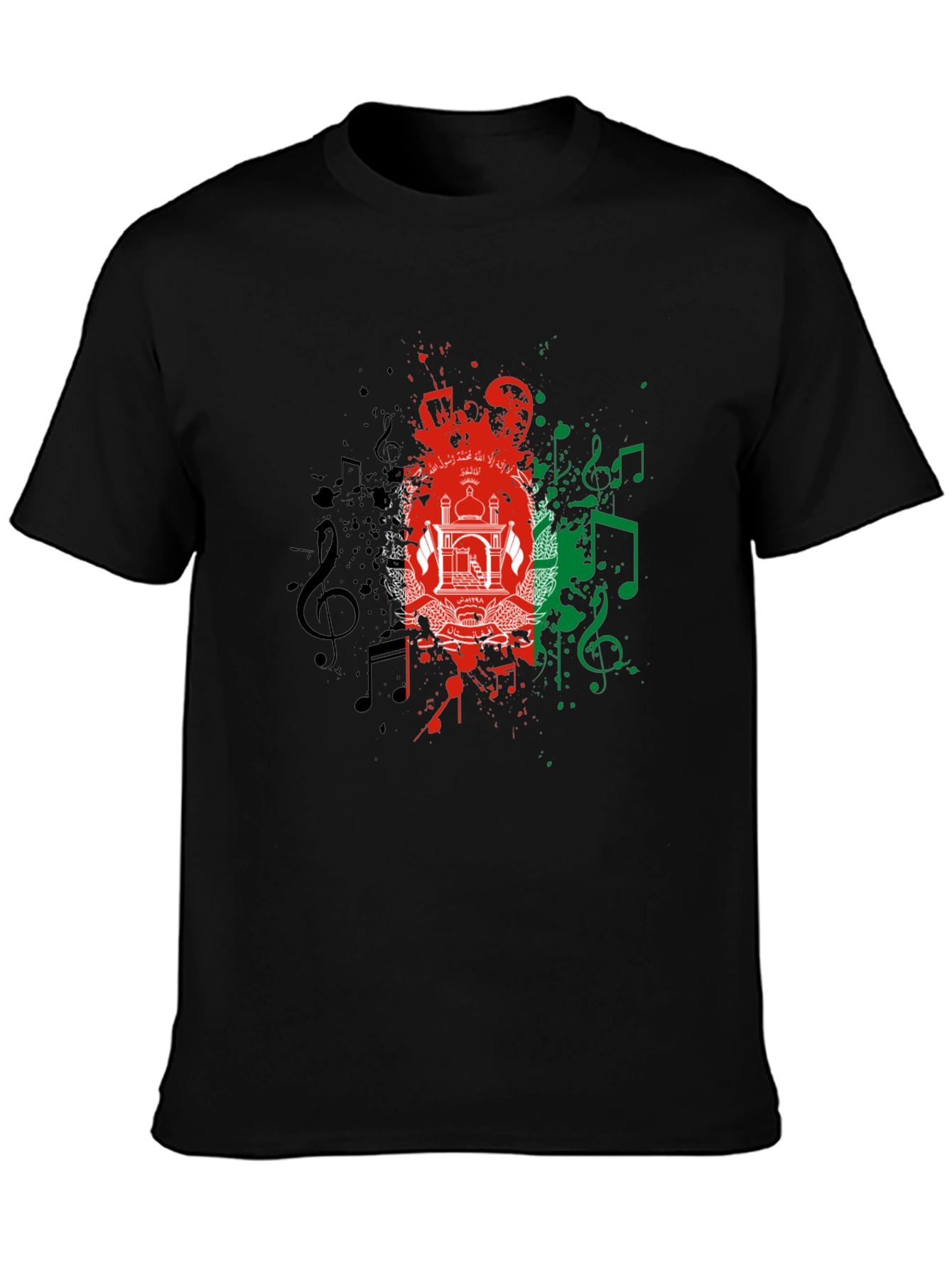 Afghanistan Flag Music T-Shirt - Stylish Graphic Tee