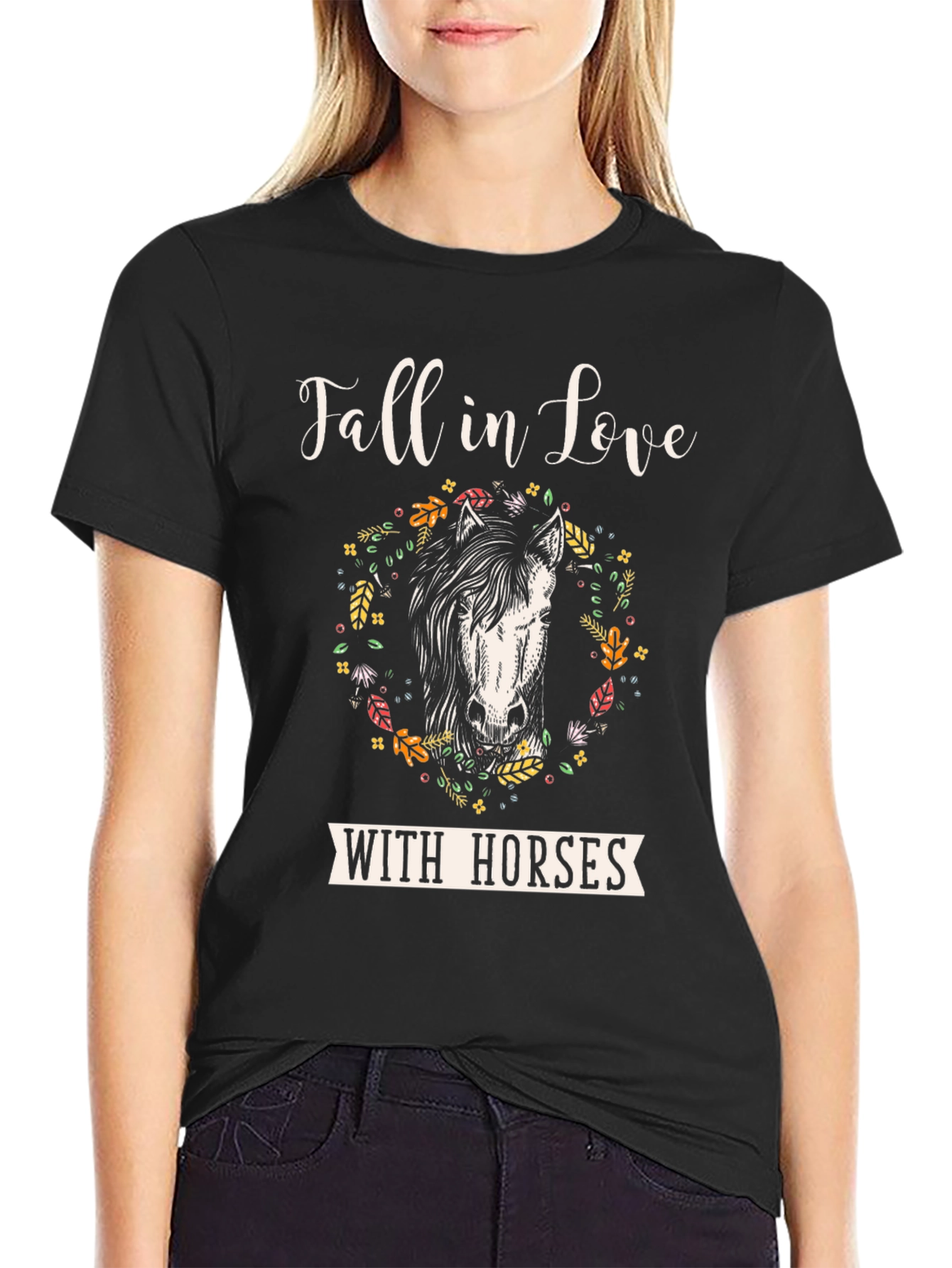 Fall in Love with Horses Graphic Tee