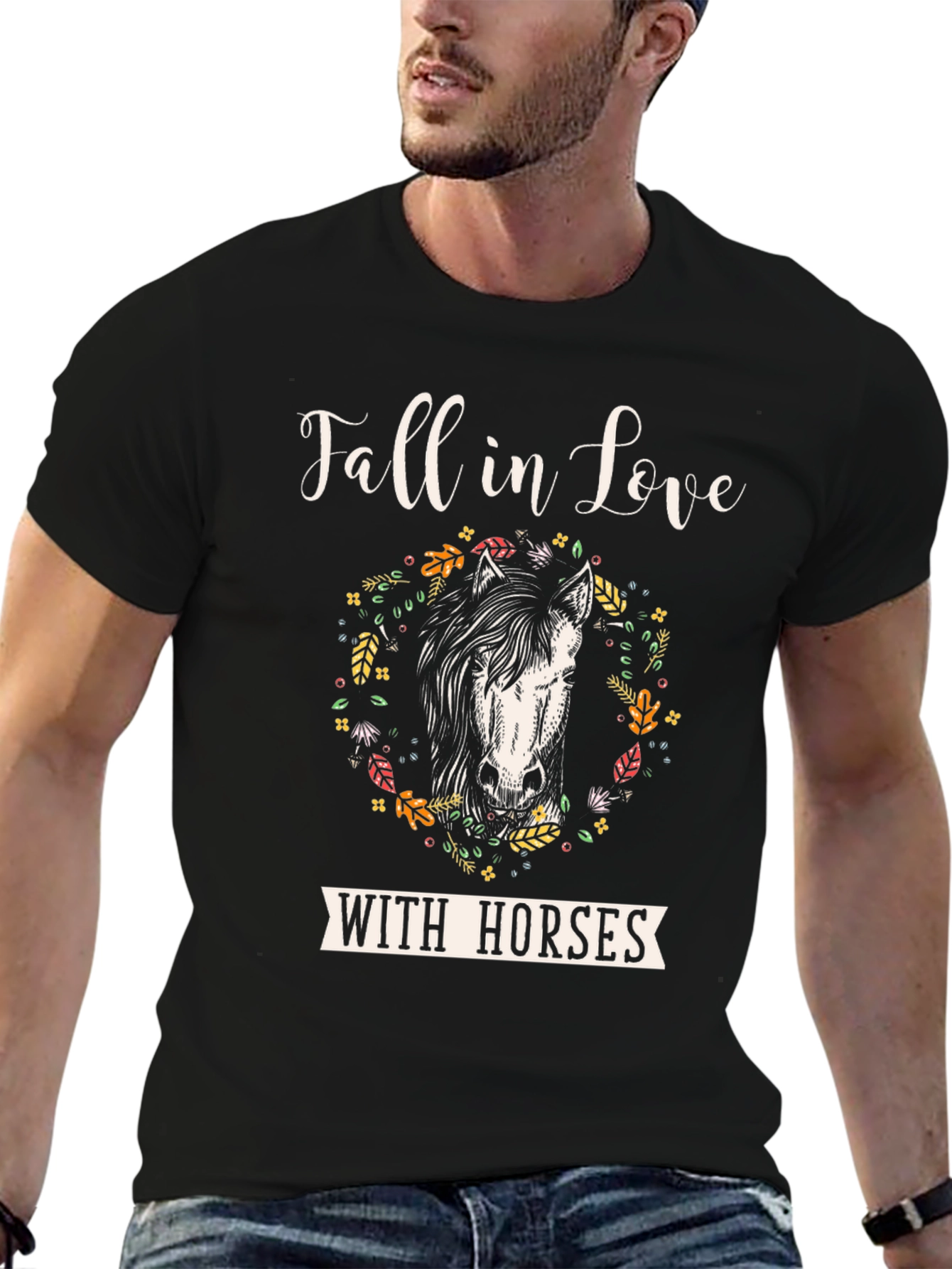 Fall in Love with Horses Graphic Tee