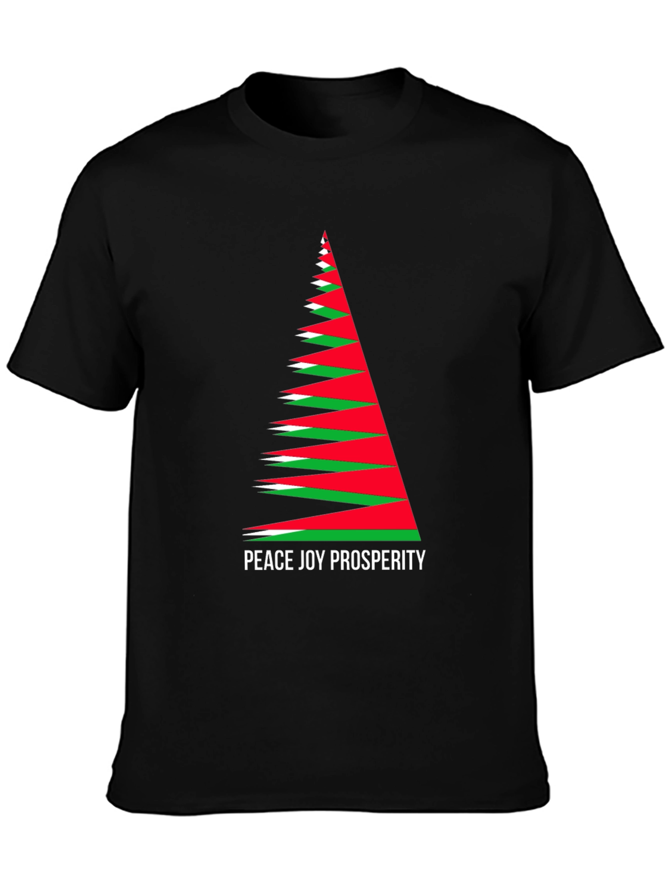 Holiday Peace Joy Prosperity Christmas Tree T-Shirt