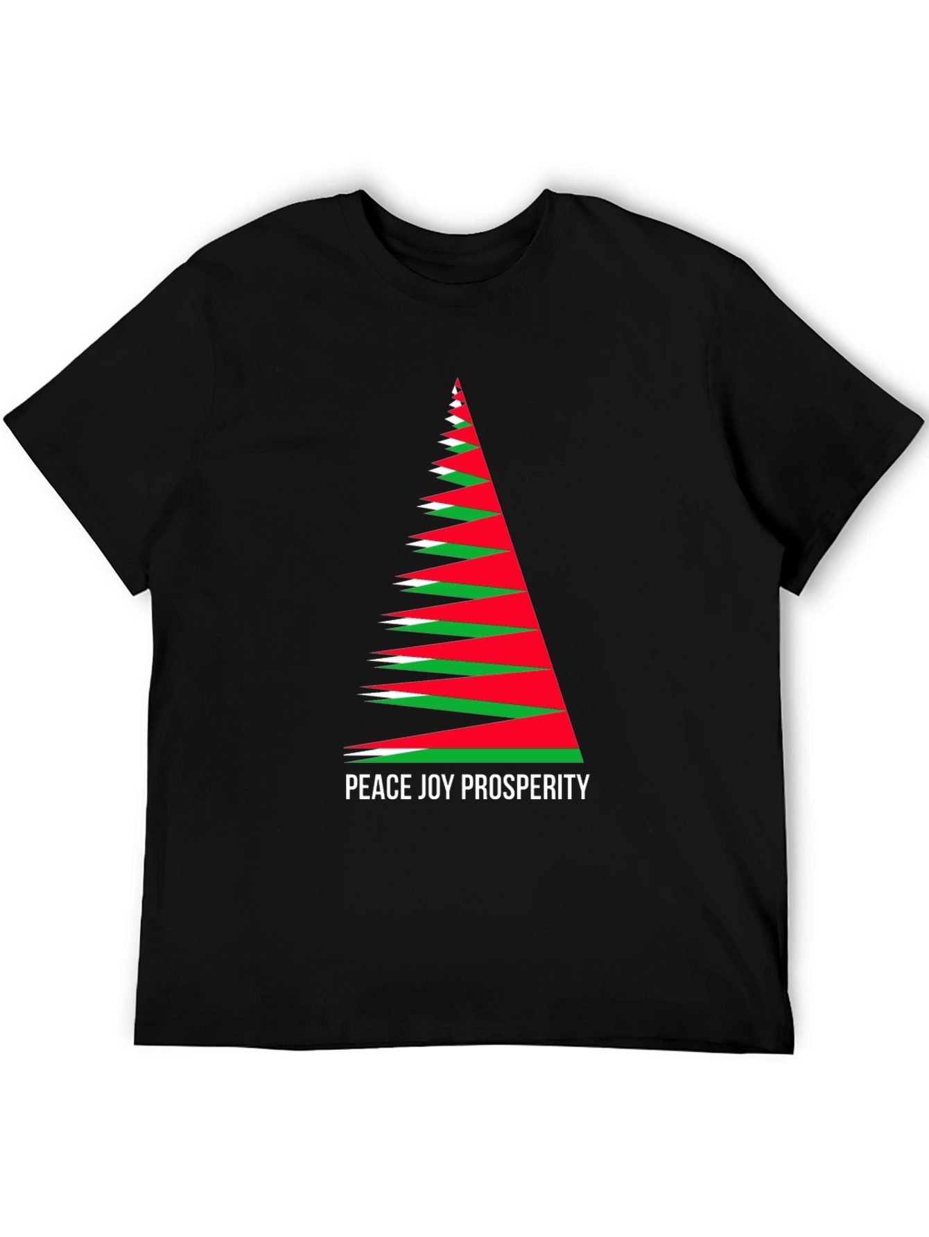 Holiday Peace Joy Prosperity Christmas Tree T-Shirt