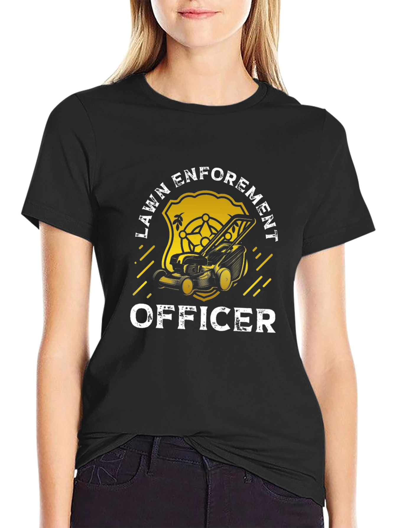 Lawn Enforcement Officer T-Shirt - Funny Gardening Tee